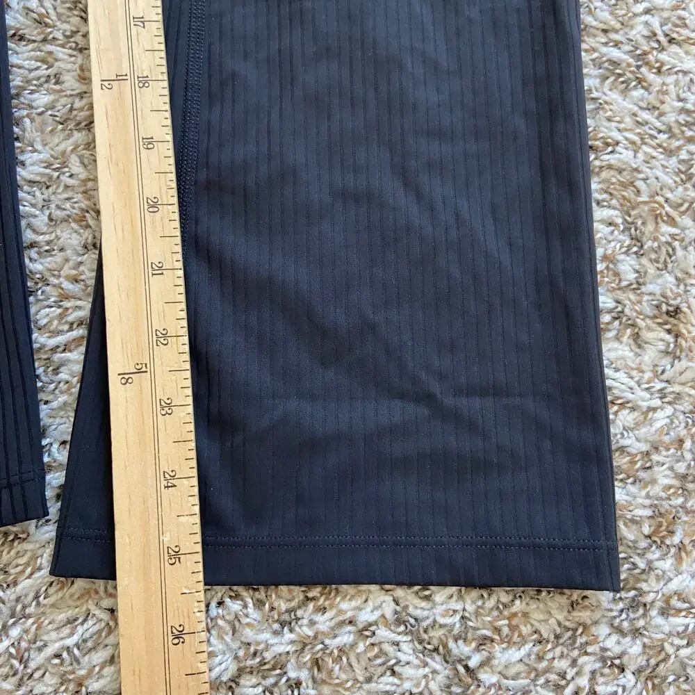 Prana Luxara Rib Flare Crop Legging Women's M Black High Rise Ribbed Texture - Picture 11 of 13